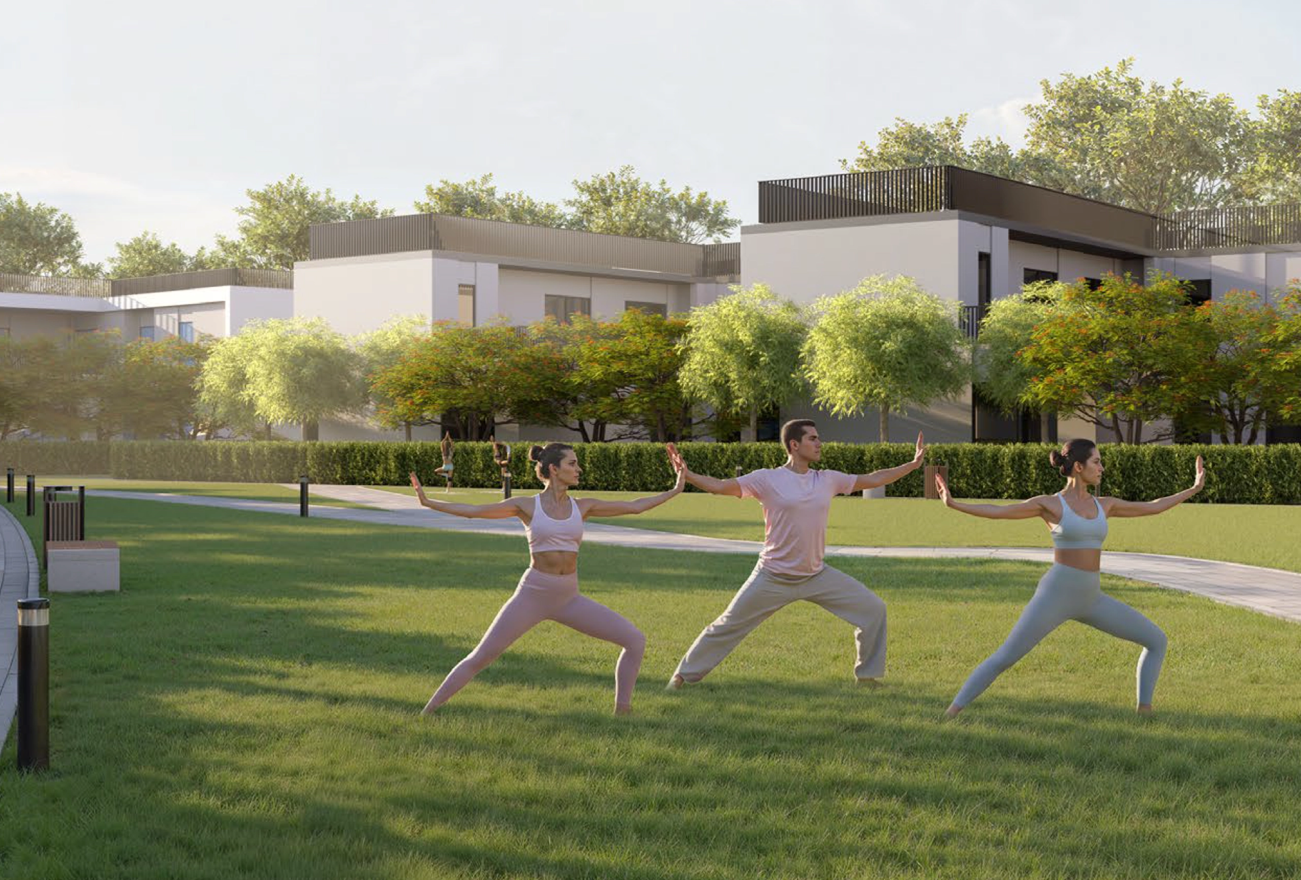 Infinity pool and luxury lifestyle amenities at Sobha Sanctuary Dubai residential project
