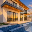 Golden Hour Villa with Empty Pool